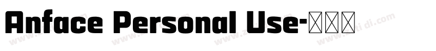 Anface Personal Use字体转换